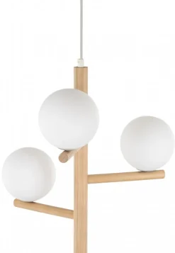 Lampa Wisząca ESTERA Brązowy Biały Szklane Klosze 3xG9 * TK Lighting Outlet