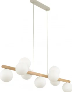 Lampa Wisząca ESTERA Brązowy Biały Szklane Klosze 9xG9 * TK Lighting Clearance