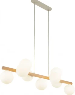 Lampa Wisząca ESTERA Brązowy Biały Szklane Klosze 9xG9 * TK Lighting Clearance