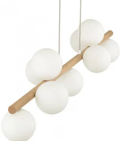 Lampa Wisząca ESTERA Brązowy Biały Szklane Klosze 9xG9 * TK Lighting Clearance