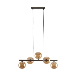 Lampa Wisząca ESTERA Brązowy Szklane Klosze 5xG9 * TK Lighting Discount
