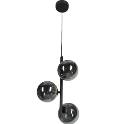Lampa Wisząca ESTERA Czarny Grafitowy Szklane Klosze 3xG9 * TK Lighting New