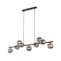 Lampa Wisząca ESTERA Czarny Grafitowy Szklane Klosze 9xG9 * TK Lighting