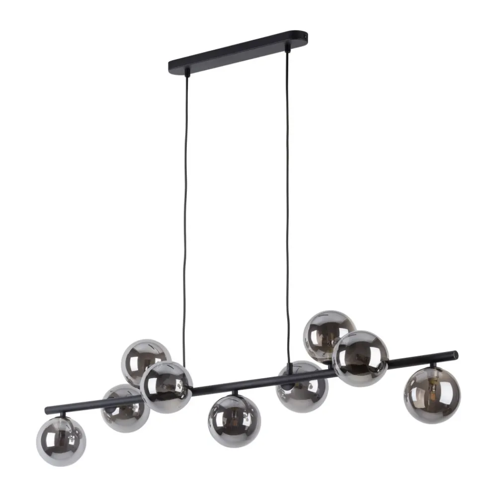 Lampa Wisząca ESTERA Czarny Grafitowy Szklane Klosze 9xG9 * TK Lighting