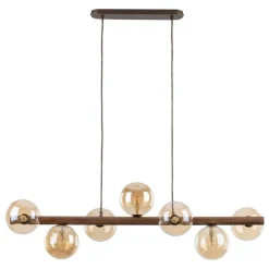Lampa wisząca ESTERA WOOD brązowa orzech 7xG9 * TK Lighting Hot