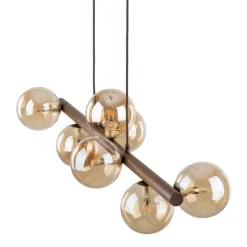 Lampa wisząca ESTERA WOOD brązowa orzech 7xG9 * TK Lighting Hot