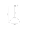 Lampa Wisząca FARO Czarny Metalowy Klosz 1xE27 50cm * TK Lighting Clearance