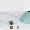 Lampa Wisząca FARO Miętowy Metalowy Klosz 1xE27 34cm * TK Lighting Sale