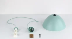 Lampa Wisząca FARO Miętowy Metalowy Klosz 1xE27 34cm * TK Lighting Sale
