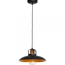 Lampa Wisząca FELIX II Czarny Złoty Metalowy Klosz 1xE27 30cm * Eko-light Clearance