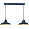Lampa Wisząca FELIX Niebieski Złoty Metalowe Klosze 2xE27 * Eko-light New
