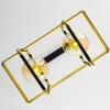 Lampa Wisząca FIORI Czarny Złoty Szklane Klosze 2xG9 * Jupiter