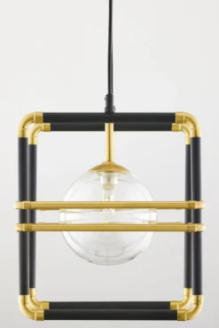 Lampa Wisząca FIORI I Czarny Złoty Szklane Klosze 2xG9 * Jupiter Best