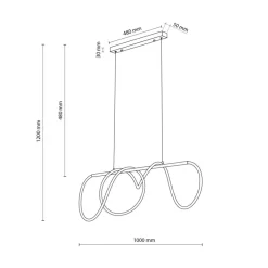 Lampa wisząca FLEXI czarna 1xLED 45W 4000K * TK Lighting Hot