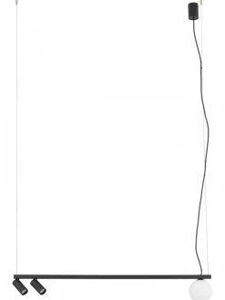 Lampa wisząca FOURTY czarna 2xGU10 1xG9 * Nowodvorski Outlet