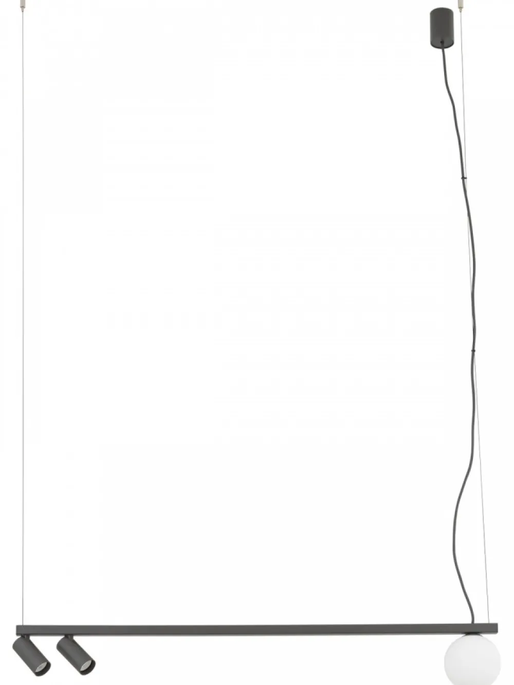Lampa wisząca FOURTY grafitowa 2xGU10 1xG9 * Nowodvorski Online