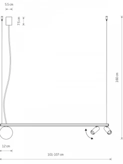 Lampa wisząca FOURTY grafitowa 2xGU10 1xG9 * Nowodvorski Online