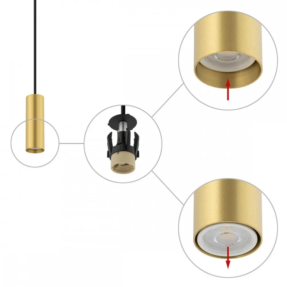Lampa Wisząca FOURTY S Złoty 1xGU10 R35 * Nowodvorski Sale