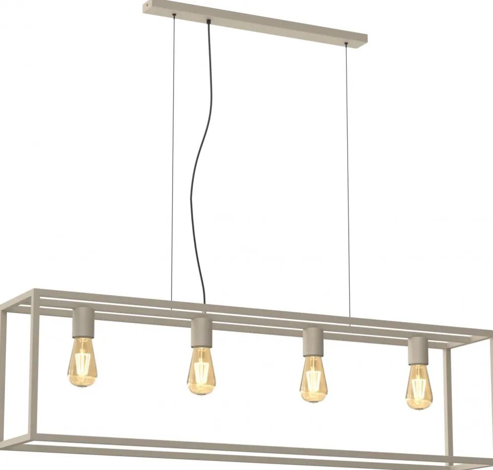 Lampa Wisząca FRAME Beżowy 4xE27 * Luminex Online