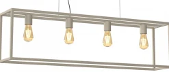 Lampa Wisząca FRAME Beżowy 4xE27 * Luminex Online