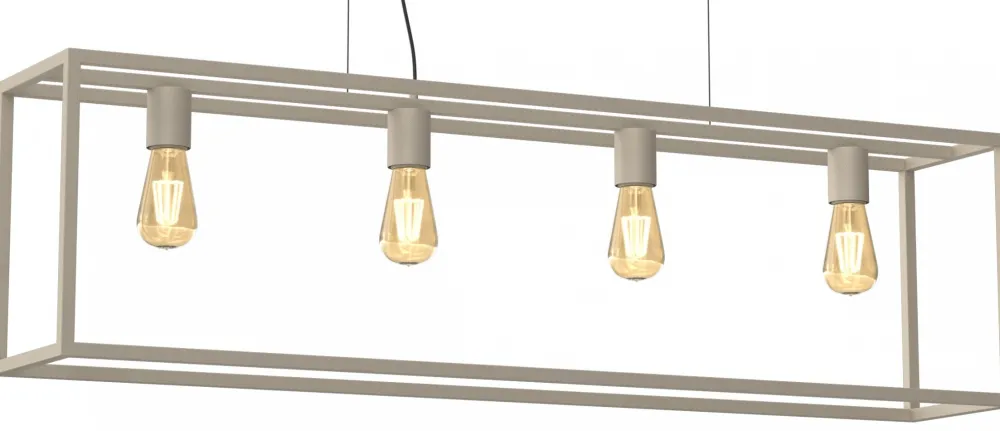 Lampa Wisząca FRAME Beżowy 4xE27 * Luminex Online