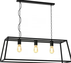 Lampa Wisząca FRAME Czarny 3xE27 * Luminex Hot