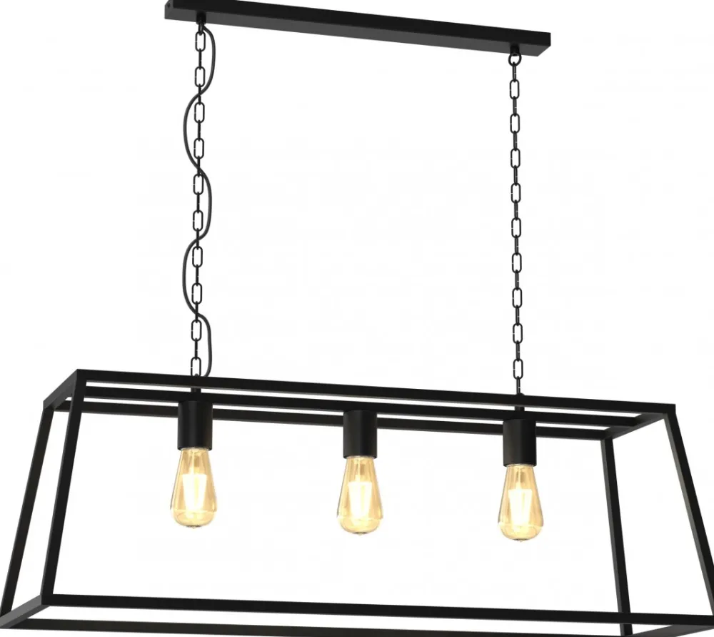 Lampa Wisząca FRAME Czarny 3xE27 * Luminex Hot