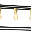 Lampa Wisząca FRAME Czarny Złoty 3xE27 * Luminex Outlet