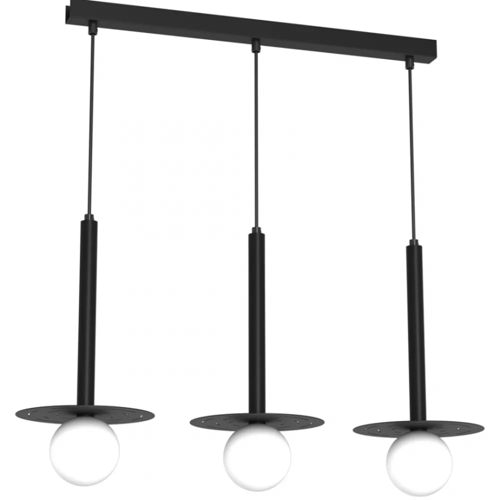 Lampa Wisząca FUTURA Czarny Biały Szklane Klosze 3xG9 * Eko-light Online