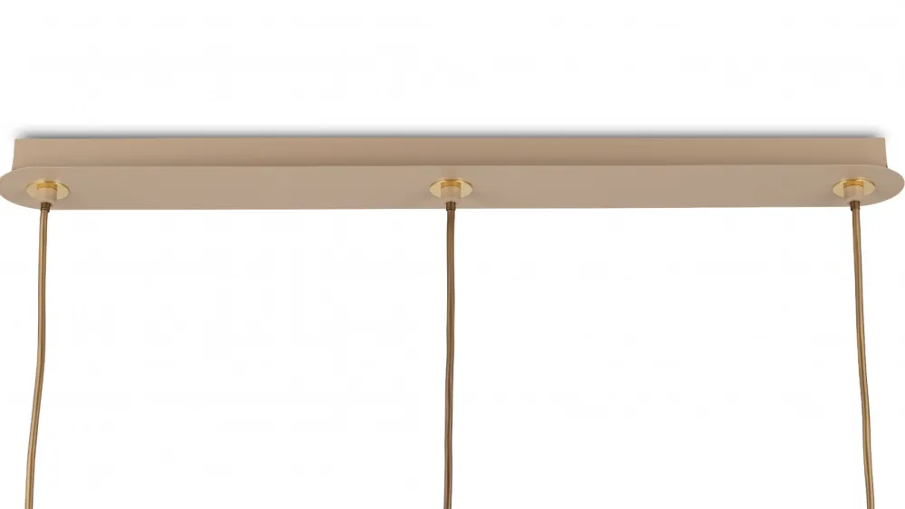 Lampa Wisząca Galaxy Beżowa Szkło 3xE27 85 cm * HowHomely Discount