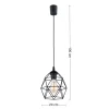 Lampa Wisząca GALAXY Czarny Metalowy Klosz 1xE27 20cm K * TK Lighting Sale