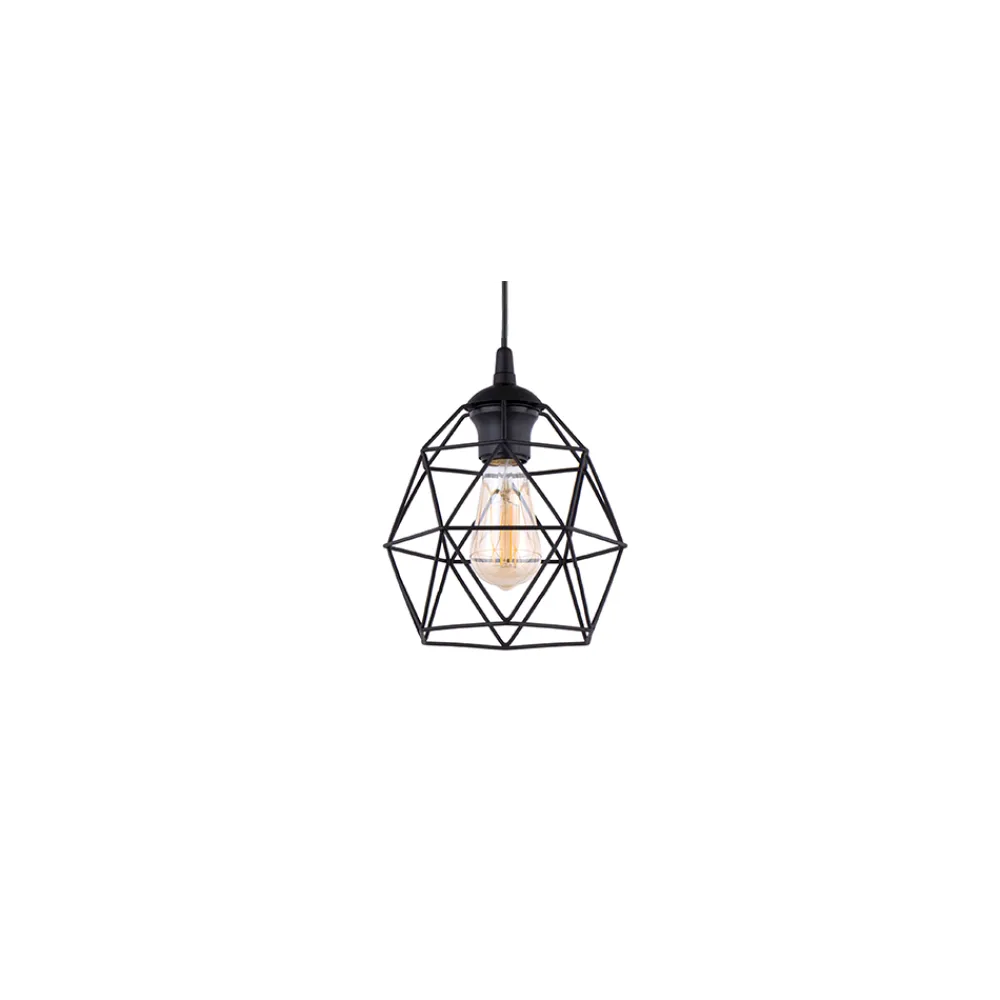 Lampa Wisząca GALAXY Czarny Metalowy Klosz 1xE27 20cm K * TK Lighting Sale