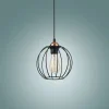 Lampa Wisząca GALAXY Czarny Metalowy Klosz 1xE27 18cm * TK Lighting Outlet