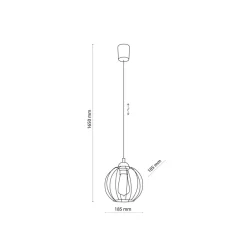 Lampa Wisząca GALAXY Czarny Metalowy Klosz 1xE27 18cm * TK Lighting Outlet