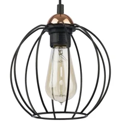 Lampa Wisząca GALAXY Czarny Metalowy Klosz 1xE27 18cm * TK Lighting Outlet