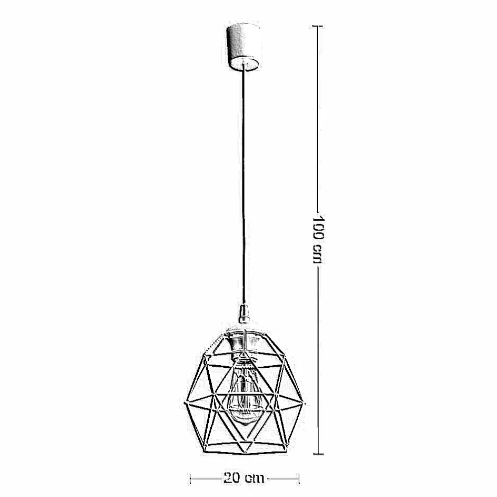 Lampa Wisząca GALAXY Złoty Czarny Metalowy Klosz 1xE27 20cm * TK Lighting Best