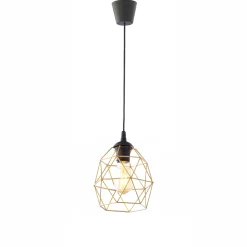 Lampa Wisząca GALAXY Złoty Czarny Metalowy Klosz 1xE27 20cm * TK Lighting Best