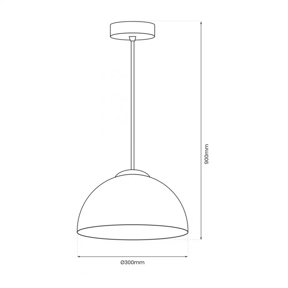 Lampa wisząca GAMMA Czarna Szklana 1xE27 30cm * Eko-light