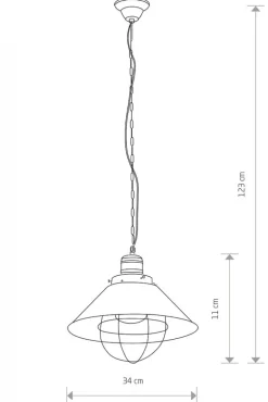 Lampa Wisząca GARRET Miedziany Czarny Metalowy Klosz 1xE27 34cm * Nowodvorski Discount