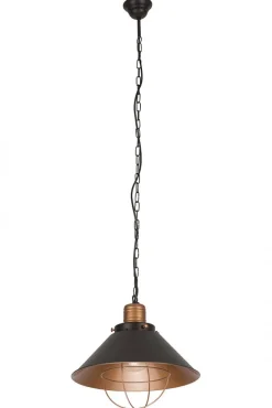 Lampa Wisząca GARRET Miedziany Czarny Metalowy Klosz 1xE27 34cm * Nowodvorski Discount