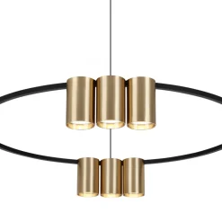 Lampa Wisząca GENESIS Koło Złoty 10xGU10 60cm * Eko-light Online