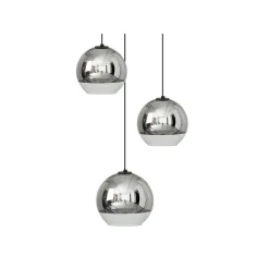 Lampa Wisząca GLOBE PLUS Czarny Srebrny Szklany Klosz 1xE27 25 cm * Nowodvorski Best