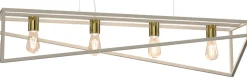 Lampa Wisząca GOTE Beżowy Złoty 4xE27 * Luminex Hot