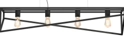 Lampa Wisząca GOTE Czarny 4xE27 * Luminex New