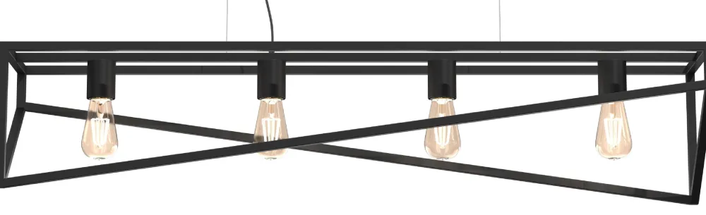 Lampa Wisząca GOTE Czarny 4xE27 * Luminex New