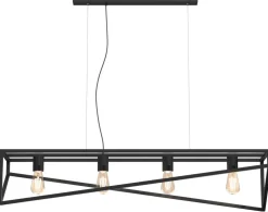 Lampa Wisząca GOTE Czarny 4xE27 * Luminex New