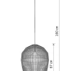 Lampa Wisząca HAITI Biały Brązowy Abażur 1xE27 53,5cm * Nowodvorski Hot