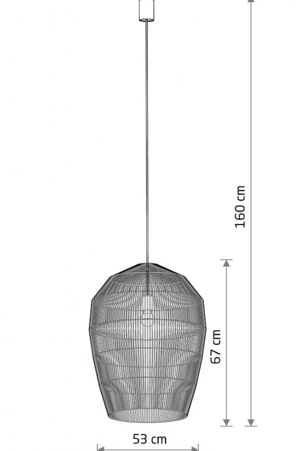 Lampa Wisząca HAITI Biały Brązowy Abażur 1xE27 53,5cm * Nowodvorski Hot