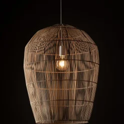Lampa Wisząca HAITI Biały Brązowy Abażur 1xE27 53,5cm * Nowodvorski Hot