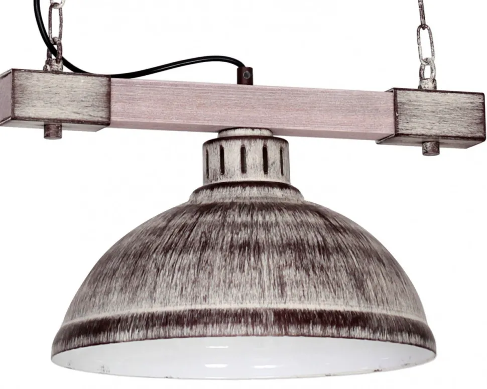 Lampa Wisząca HAKON Brązowy Szary Metalowy Klosz 1xE27